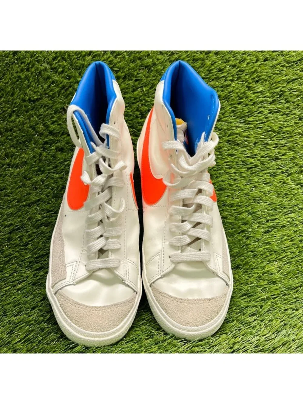Nike Blazer Mid '77 Sail Total Orange Womens Size 9.5 Athletic Shoes Sneakers